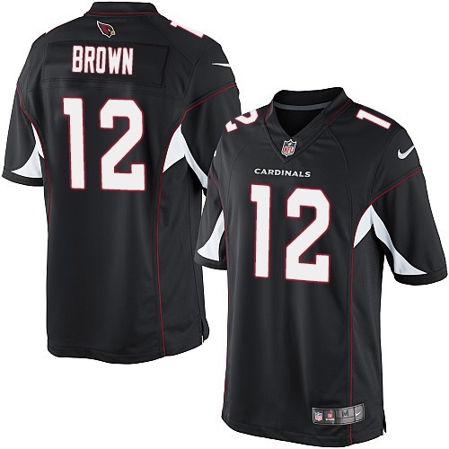 Men's Limited John Brown Nike Jersey Black Alternate - #12 NFL Arizona Cardinals